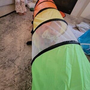 Kids Play Tunnel for Toddlers, 6-ft Colorful Pop Up Crawl Through Tunnel